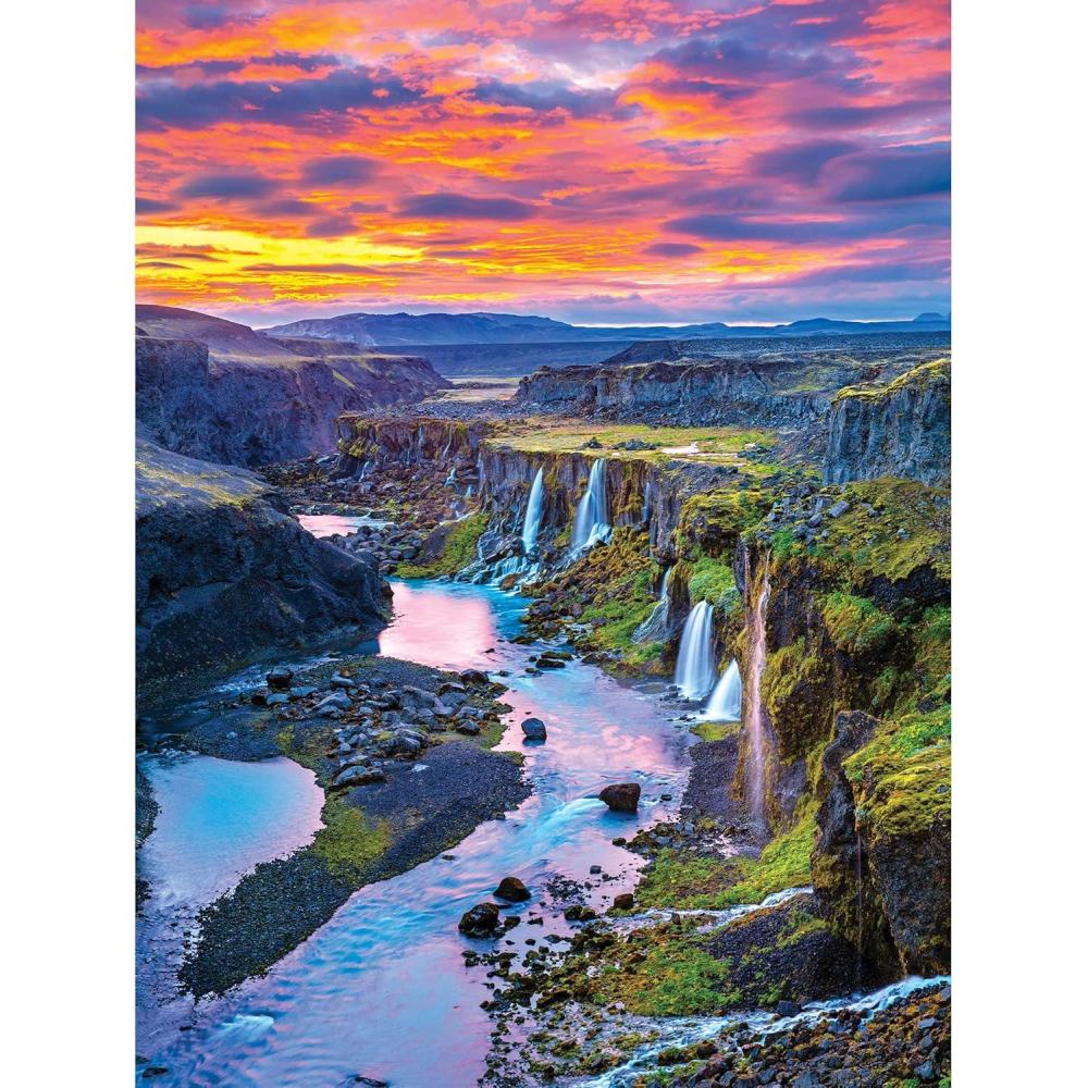 image:imageRoseArt Kodak Supreme Premium Multiple Waterfalls 550 Piece Jigsaw Puzzle for AdultsMultiple Waterfalls