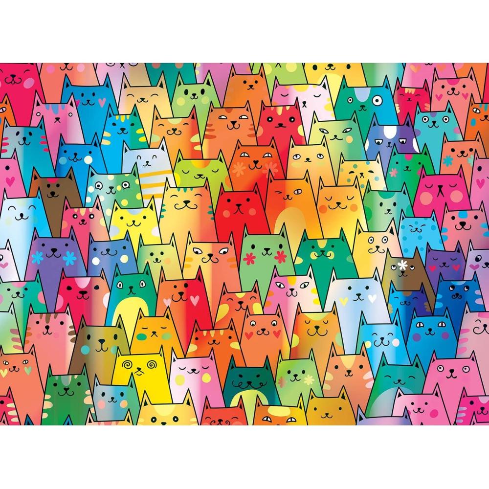 image:imageRoseArt Rose Love Wins 1000 Piece Jigsaw Puzzle for AdultsCute Colorful Cats
