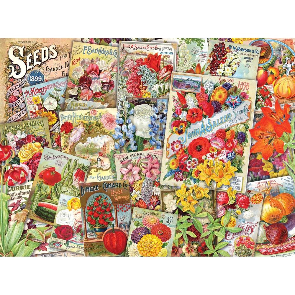 image:imageRoseArt Smithsonian Archives Collection Vintage Seed Packets 1000 Piece Jigsaw Puzzle for AdultsVintage Seed Packets