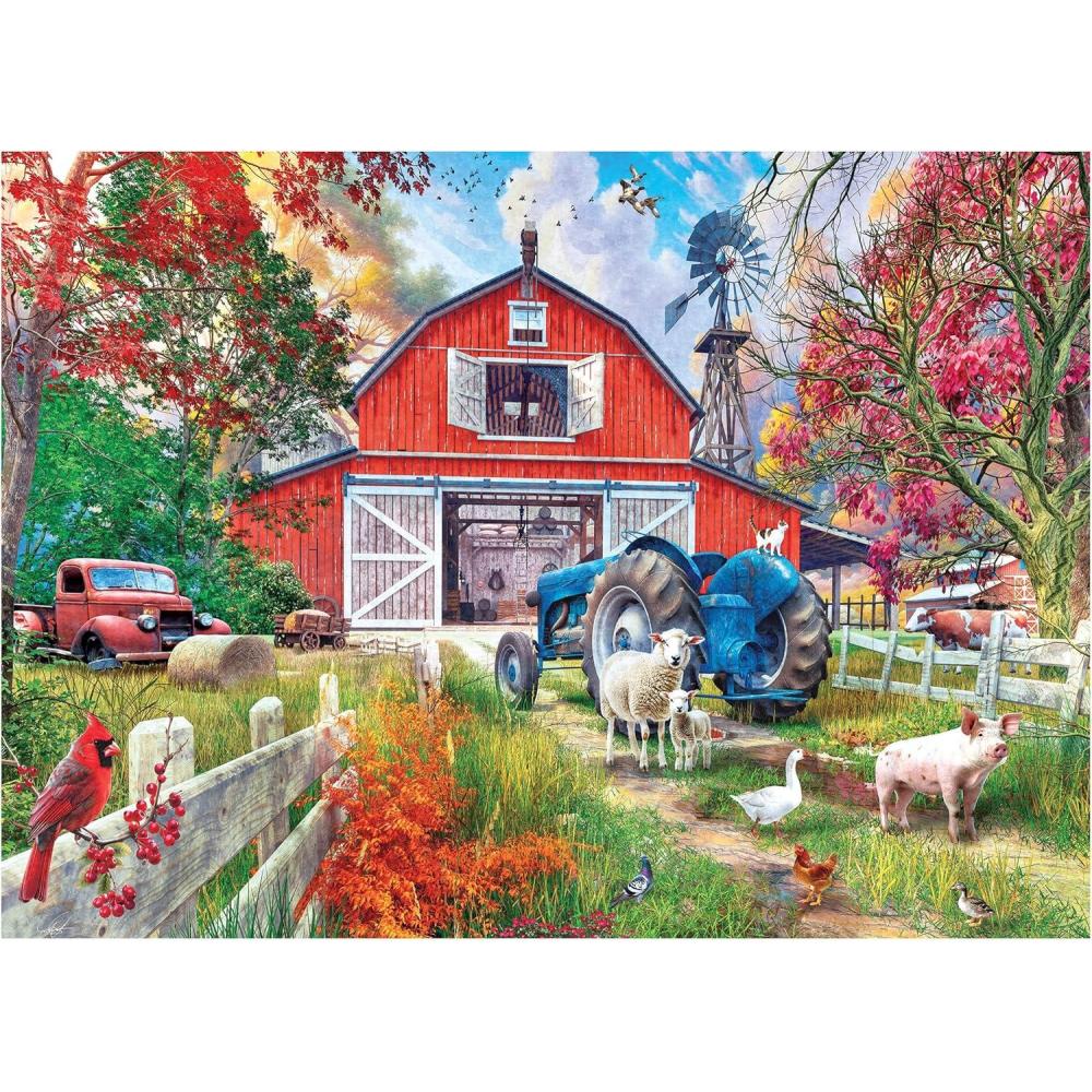 image:imageRoseArt Kodak Premium Big Country Barn 1000 Piece Jigsaw Puzzle Vibrant Farm Scene Made in USA