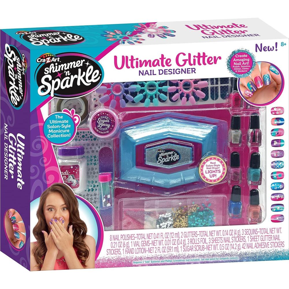 image:imageShimmern Sparkle Ultimate Glitter Nail Designer Kit with Polish Glitter Gems and Stickers by CRAZArt