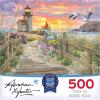 RoseArt – Abraham Hunter – Church by The River – 500 Piece Puzzle for Adults(Morning Ride)
