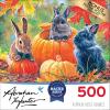 RoseArt – Abraham Hunter – Pumpkin Patch Bunnies – 500 Piece Jigsaw Puzzle for Adults(Pumpkin Patch Bunnies)