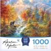 RoseArt – Abraham Hunter – Sleepy – 1000 Piece Jigsaw Puzzle for Adults(Autumn at Rainbow Falls)