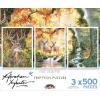 RoseArt – Abraham Hunter Triptych – Forest Enchantment – 1500 Piece Jigsaw Puzzle for Adults