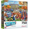 RoseArt – Back to The Past – Backyard BBQ – 750 Piece Jigsaw Puzzle for Adults(Tail Gating Fun)