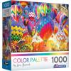 RoseArt – Color Palette – Ice Cream Parlor Pups – 1000 Piece Jigsaw Puzzle for Adults(Ballooning Fun)