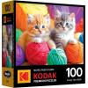 RoseArt – Kodak Premium – Golden Puppy Pals – 100 Piece Jigsaw Puzzle for Adults(Fuzzy Yarn Balls)