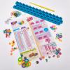 XOMG POP! CRA-Z-Loom Rubber Band Bracelet Maker Kit with Neon Bands, Beads, Charms and Loom, Gift for Ages 8 and Up