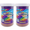 CRA-Z-Sand Rainbow Sand Jar with Bonus Surprise Tool Inside, Shape, Mold and Slice It, Fun Sensory Toy for Ages 4 and up(No Size (Pack of 2))