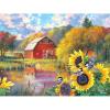 RoseArt – Abraham Hunter Cork Puzzle – Green Mountain Farm – 1000 Piece Jigsaw Puzzle for Adults(Green Mountain Farm)