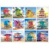 RoseArt – Kodak Premium – Knitting Kitten – 350 Piece Jigsaw Puzzle for Adults(Lifeguard Huts)