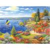 RoseArt – Kodak Premium 350 Piece Puzzle – Lakeshore Living, Serene Waterfront View Jigsaw Puzzle for Adults, 24″ x 18″ Finished Size