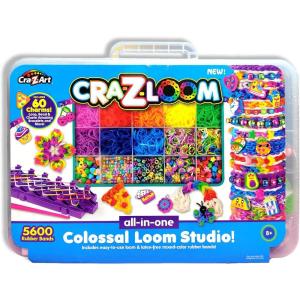 CRA-Z-Art CRA-Z-Loom Deluxe Rubber Band Case – Comprehensive Loom Kit with Assorted Bands & Tools | Includes Storage Case for Easy Organization & Creativity