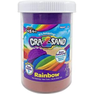 CRA-Z-Sand Rainbow Sand Jar with Bonus Surprise Tool Inside, Shape, Mold and Slice It, Fun Sensory Toy for Ages 4 and up(No Size)
