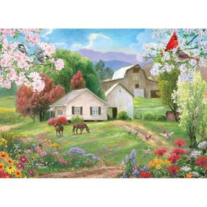 RoseArt – Abraham Hunter – Coastal Light – 1000 Piece Jigsaw Puzzle for Adults(Jefferson County Farm)