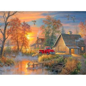 RoseArt – Abraham Hunter – Pumpkin Patch Bunnies – 500 Piece Jigsaw Puzzle for Adults(Autum Mist)