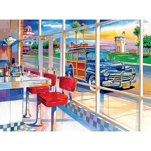 RoseArt – California Dreams – Diner Hangout – 1000 Piece Jigsaw Puzzle for Adults(Diner Hangout)