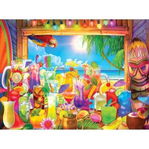 RoseArt – Color Palette – Ice Cream Parlor Pups – 1000 Piece Jigsaw Puzzle for Adults(Tiki Bar Paradise)