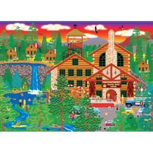 RoseArt – Home Country – County Corner Farmer’s Market 1000 Piece Jigsaw Puzzle for Adults(Dozing Bear Lodge)
