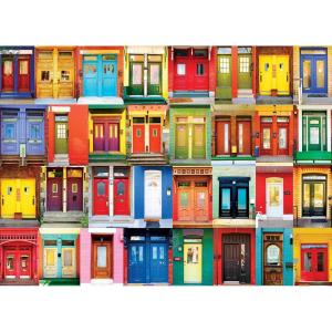 RoseArt – Kodak Premium – Colorful Montreal Doors – 1000 Piece Jigsaw Puzzle for Adults