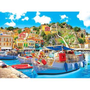 RoseArt – Kodak Premium – Friendly Birds – 1000 Piece Jigsaw Puzzle for Adults(Symi with Boats)