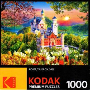 RoseArt – Kodak Premium – Iconic Sunset – 1000 Piece Jigsaw Puzzle for Adults(Famous Medieval Castle)