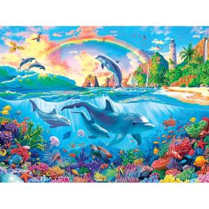 RoseArt – Kodak Premium – Lots of Sprinkles Donuts – 550 Piece Jigsaw Puzzle for Adults(Dolphin Paradise)