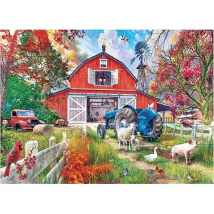 RoseArt Kodak Premium Big Country Barn 1000 Piece Jigsaw Puzzle, Vibrant Farm Scene – Made in USA