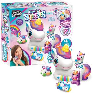 Shimmer ‘n Sparkle CRA-Z Squeezies Unicorn Surprise Mommy & Babies Plush Making Kit – 5 Piece Squeezie Set – Arts and Crafts Activity for Ages 6 and Up