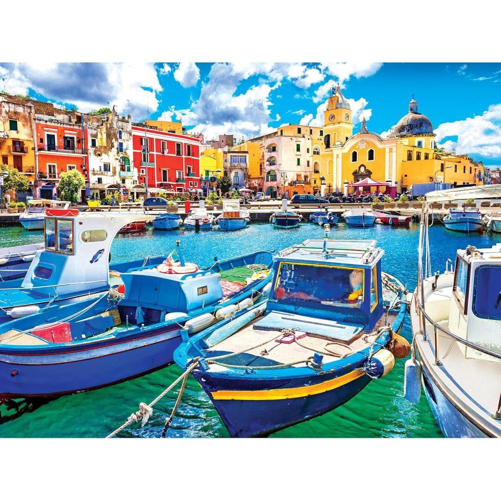 image:imageRoseArt Kodak Premium Colorful Procida Island and Boats Italy 550 Piece Jigsaw Puzzle for Adults