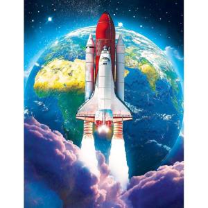 RoseArt – Kodak Premium – Lots of Spots – 100 Piece Jigsaw Puzzle for Adults(Space Shuttle Launch)