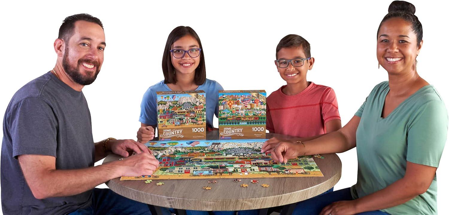 image:imageRoseArt Home Country Albuquerque Express 1000 Piece Jigsaw Puzzle for AdultsMount Rushmore