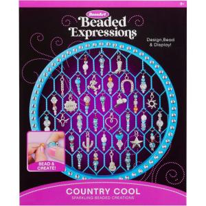 RoseArt Beaded Expressions Heart DIY Beaded Sun Catcher Craft Kit – Valentine’s Day DIY Bead Art for Kids – Design, Bead & Display Hanging Heart Frame – Jewelry-Inspired Window Decor, Ages 8+(Country Cool)