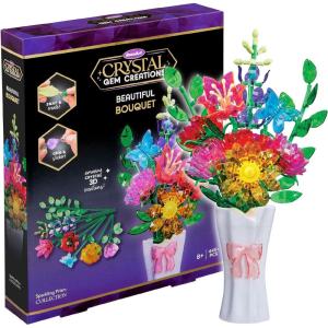 RoseArt Crystal Gem Creations Beautiful Jewel Bouquet Kit, 275 Pieces, Great for Adults, Tweens and Children Ages 8+