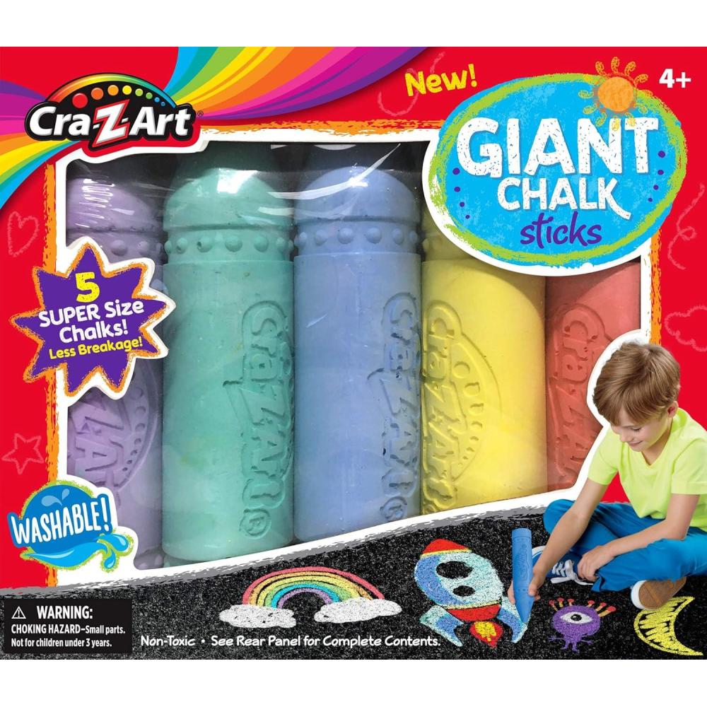 image:imageCraZArt Giant Chalk Sticks 5 CountStandard