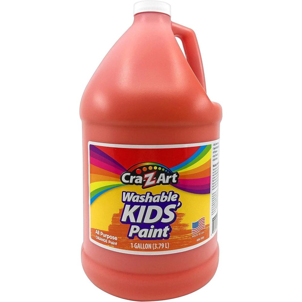 image:imageCraZArt Washable Poster Paint Orange 1 Gallon
