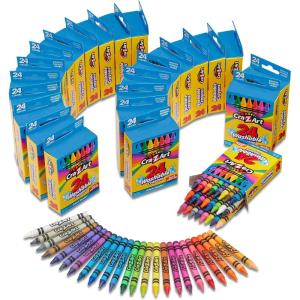 Cra-Z-Art Bulk Crayons, 24 Packs of 24 Count Washable Crayons, School Supplies, Classroom Supplies, Teacher Bulk Pack