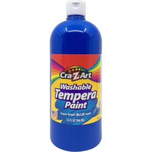 Cra-Z-Art Washable Tempera Paint, Blue, 32 Oz Bottle(Blue)