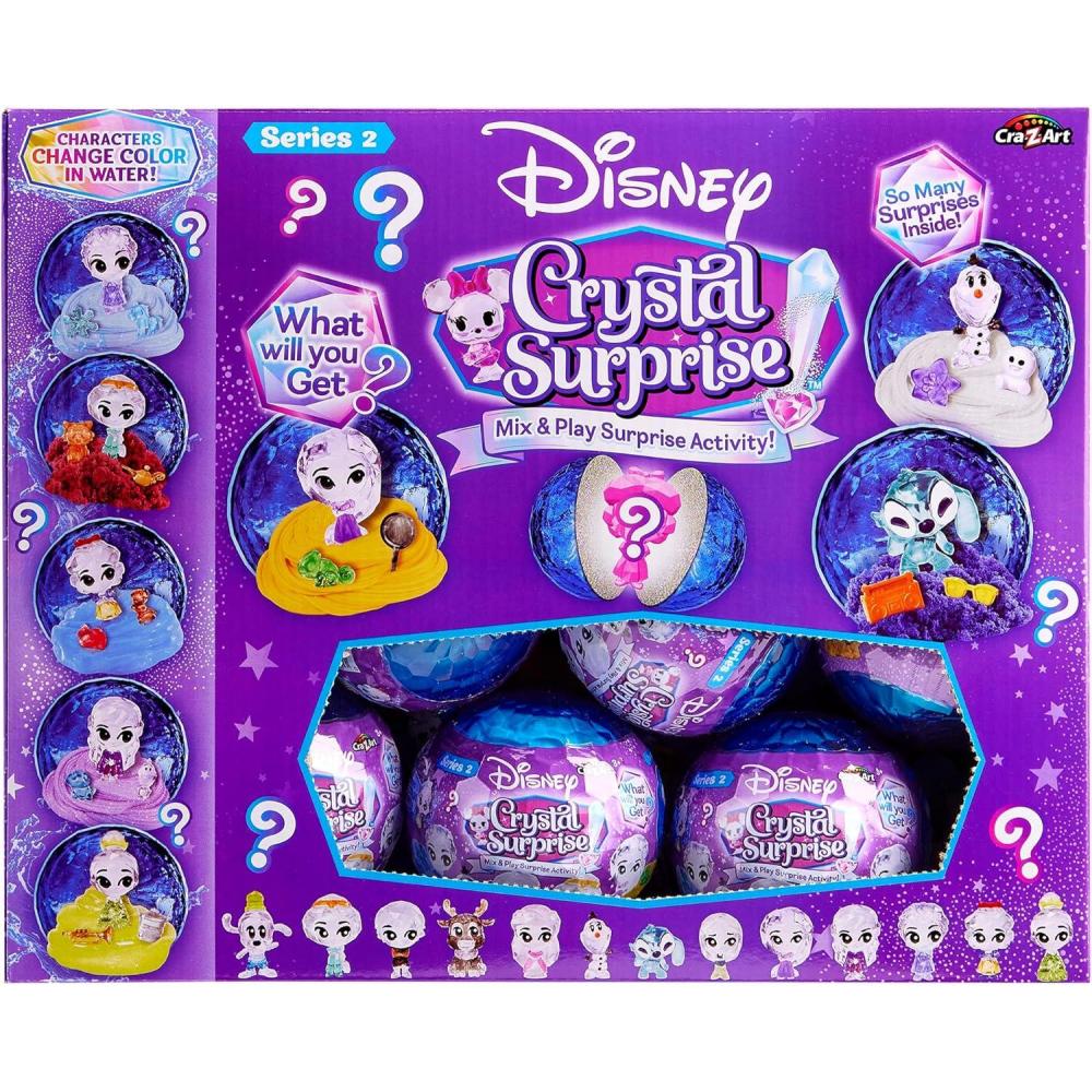 image:imageDisney Crystal Surprise 16 Pack Bundle Series 2 Surprise Blind Mini Figures with Accessories amp Activity Compound Perfect for Party Favors amp Mystery Unboxing FunSeries 2 16 Pack