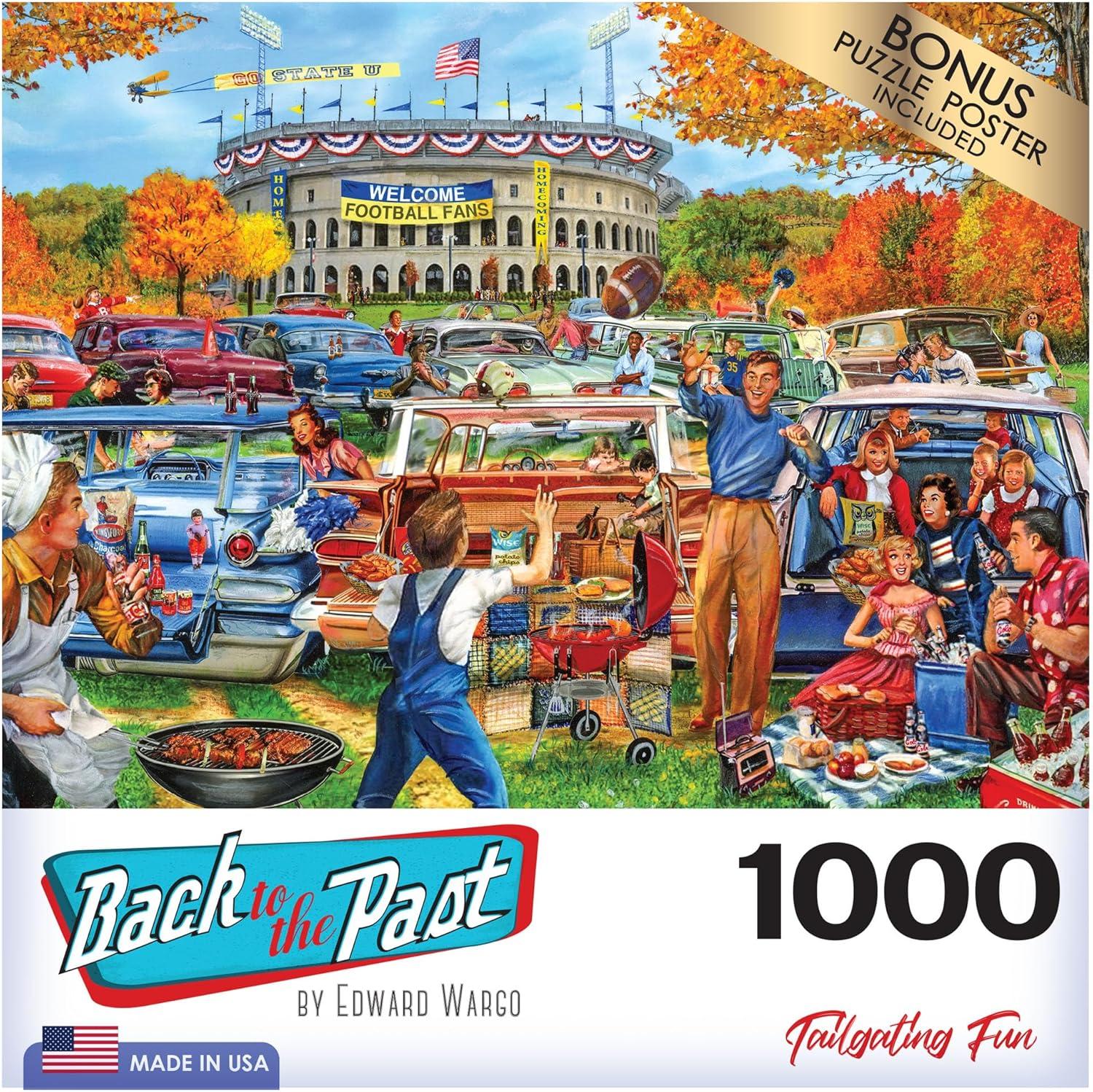 image:imageRoseArt Back to the Past Gardening with Mom 1000 Piece Jigsaw Puzzle Vintage Retro Garden Scene Puzzle for Adults Finished Size 26625 x 1925 Made in USATailgating Fun