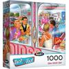 RoseArt – Back to The Past – Diner Double Date 1000 Piece Jigsaw Puzzle – Vintage Retro Diner Puzzle for Adults – Finished Size 26.625 x 19.25 Made in USA