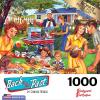 RoseArt – Back to the Past – Gardening with Mom 1000 Piece Jigsaw Puzzle – Vintage Retro Garden Scene Puzzle for Adults – Finished Size 26.625 x 19.25 Made in USA(Backyard BBQ)