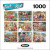 RoseArt – Back to the Past – Gardening with Mom 1000 Piece Jigsaw Puzzle – Vintage Retro Garden Scene Puzzle for Adults – Finished Size 26.625 x 19.25 Made in USA(Backyard BBQ)
