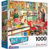 RoseArt – Back to the Past – Gardening with Mom 1000 Piece Jigsaw Puzzle – Vintage Retro Garden Scene Puzzle for Adults – Finished Size 26.625 x 19.25 Made in USA(Baking with Mom)