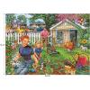 RoseArt – Back to the Past – Gardening with Mom 1000 Piece Jigsaw Puzzle – Vintage Retro Garden Scene Puzzle for Adults – Finished Size 26.625 x 19.25 Made in USA(Gardening With Mom)