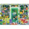 RoseArt – Soft Touch – Autumn Hill Cottage – 1000 Piece Jigsaw Puzzle, Autumn Country Scene Puzzle for Adults – Made in USA(Cat Flowers)