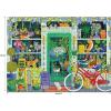 RoseArt – Soft Touch – Autumn Hill Cottage – 1000 Piece Jigsaw Puzzle, Autumn Country Scene Puzzle for Adults – Made in USA(Cat Flowers)