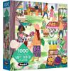 RoseArt – Soft Touch – Autumn Hill Cottage – 1000 Piece Jigsaw Puzzle, Autumn Country Scene Puzzle for Adults – Made in USA(Farmer’s Market)