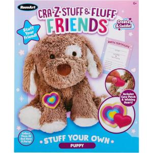 CRA-Z-Stuff & Fluff Friends Stuff Your Own Puppy Plush Toy, DIY Stuffing Kit with Patch, Wishing Heart & Birth Certificate, Ages 6+